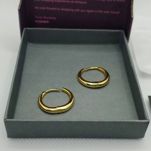 Gold hoop earring
